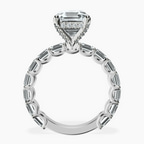 Platinum Giselle Side Emerald Lab Diamond Ring side right image one