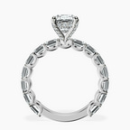9ct White Gold Giselle Side Emerald Lab Diamond Ring side right image one