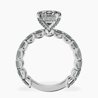Platinum Giselle Side Emerald Lab Diamond Ring side right image one