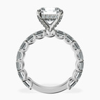 14kt White Gold Giselle Side Emerald Lab Diamond Ring side right image one