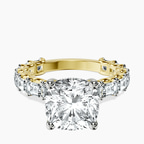 14kt Yellow Gold Giselle Side Emerald Lab Diamond Ring front image