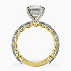 14kt Yellow Gold Giselle Side Emerald Lab Diamond Ring side right image one