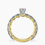 14kt Yellow Gold Giselle Side Emerald Lab Diamond Ring side right image one