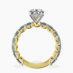 2.06 ct. oval Giselle Side Emerald Lab Diamond Ring in 18kt yellow gold side right image one