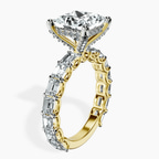 18kt Yellow Gold Giselle Side Emerald Lab Diamond Ring standing product image one