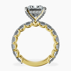 18kt Yellow Gold Giselle Side Emerald Lab Diamond Ring side right image one