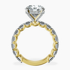 18kt Yellow Gold Giselle Side Emerald Lab Diamond Ring side right image one