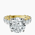14kt Yellow Gold Giselle Side Emerald Lab Diamond Ring front image