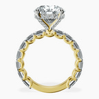 14kt Yellow Gold Giselle Side Emerald Lab Diamond Ring side right image one