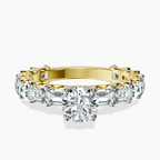 14kt Yellow Gold Giselle Side Emerald Lab Diamond Ring front image