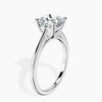 Platinum Teagan Solitaire 1.5mm Lab Diamond Ring standing product image one