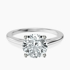 10kt White Gold Teagan Solitaire 1.5mm Lab Diamond Ring front image
