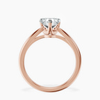 10kt Rose Gold Azalea Classic Solitaire 1.5mm Lab Diamond Ring side right image one