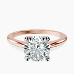 10kt Rose Gold Azalea Classic Solitaire 1.5mm Lab Diamond Ring front image