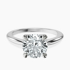 14kt White Gold Azalea Classic Solitaire 1.5mm Lab Diamond Ring front image