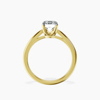 2.91 ct. emerald Azalea Solitaire Ring in 14kt yellow gold side right image one