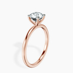 18kt Rose Gold Four Prong Solitaire 1.5mm Lab Diamond Ring standing product image one