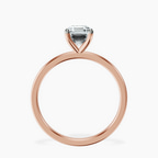 18kt Rose Gold Four Prong Solitaire 1.5mm Lab Diamond Ring side right image one