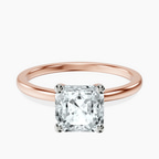 9ct Rose Gold Four Prong Solitaire 1.5mm Lab Diamond Ring front image