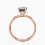 9ct Rose Gold Four Prong Solitaire 1.5mm Lab Diamond Ring side right image one