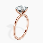 18kt Rose Gold Four Prong Solitaire 1.5mm Lab Diamond Ring standing product image one