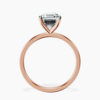 18kt Rose Gold Four Prong Solitaire 1.5mm Lab Diamond Ring side right image one