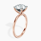 14kt Rose Gold Four Prong Solitaire 1.5mm Lab Diamond Ring standing product image one