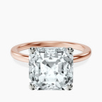 18kt Rose Gold Four Prong Solitaire 1.5mm Lab Diamond Ring front image