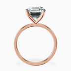 18kt Rose Gold Four Prong Solitaire 1.5mm Lab Diamond Ring side right image one