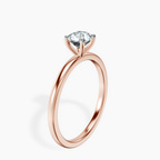 14kt Rose Gold Four Prong Solitaire 1.5mm Lab Diamond Ring standing product image one
