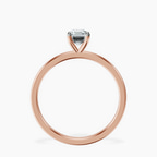 14kt Rose Gold Four Prong Solitaire 1.5mm Lab Diamond Ring side right image one