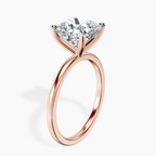 18kt Rose Gold Four Prong Solitaire 1.5mm Lab Diamond Ring standing product image one
