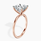 14kt Rose Gold Four Prong Solitaire 1.5mm Lab Diamond Ring standing product image one