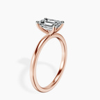 10kt Rose Gold Four Prong Solitaire 1.5mm Lab Diamond Ring standing product image one