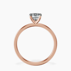 10kt Rose Gold Four Prong Solitaire 1.5mm Lab Diamond Ring side right image one