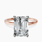 18kt Rose Gold Four Prong Solitaire 1.5mm Lab Diamond Ring front image