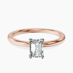 18kt Rose Gold Four Prong Solitaire 1.5mm Lab Diamond Ring front image