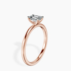 18kt Rose Gold Four Prong Solitaire 1.5mm Lab Diamond Ring standing product image one