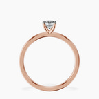 18kt Rose Gold Four Prong Solitaire 1.5mm Lab Diamond Ring side right image one