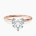 10kt Rose Gold Four Prong Solitaire 1.5mm Lab Diamond Ring front image
