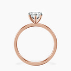 10kt Rose Gold Four Prong Solitaire 1.5mm Lab Diamond Ring side right image one