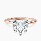 9ct Rose Gold Four Prong Solitaire 1.5mm Lab Diamond Ring front image