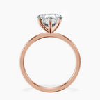 18kt Rose Gold Four Prong Solitaire 1.5mm Lab Diamond Ring side right image one