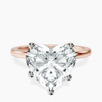 14kt Rose Gold Four Prong Solitaire 1.5mm Lab Diamond Ring front image