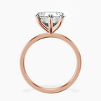 14kt Rose Gold Four Prong Solitaire 1.5mm Lab Diamond Ring side right image one