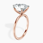 18kt Rose Gold Four Prong Solitaire 1.5mm Lab Diamond Ring standing product image one
