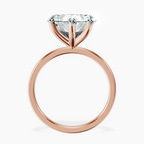 18kt Rose Gold Four Prong Solitaire 1.5mm Lab Diamond Ring side right image one