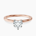 18kt Rose Gold Four Prong Solitaire 1.5mm Lab Diamond Ring front image