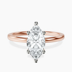 18kt Rose Gold Four Prong Solitaire 1.5mm Lab Diamond Ring front image
