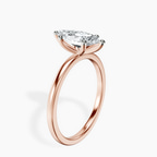 18kt Rose Gold Four Prong Solitaire 1.5mm Lab Diamond Ring standing product image one
